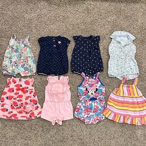 Baby Girl 12 Month Summer Outfits (8 total)